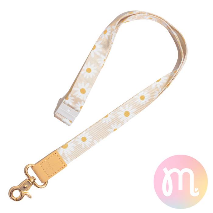 Boho Daisy Fabric Lanyard