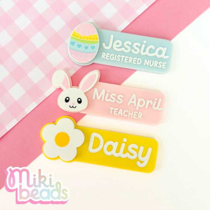 Easter Rectangle Name Badges