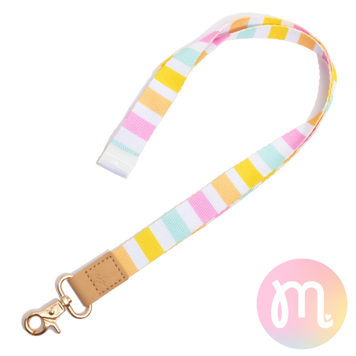 Pastel Pop Fabric Lanyard