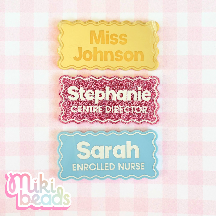 Wavy Name Badge