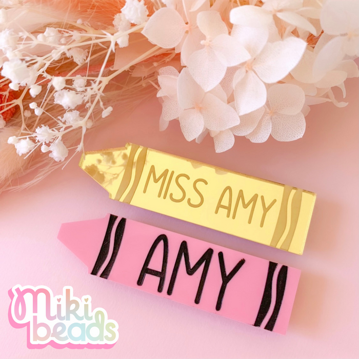 Crayon Name Badges