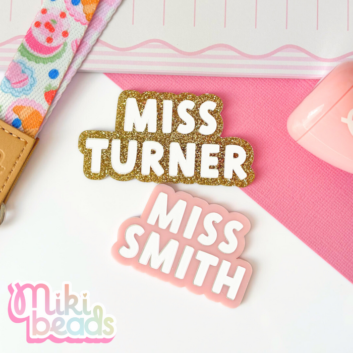 Outlined Personalised Name Badge