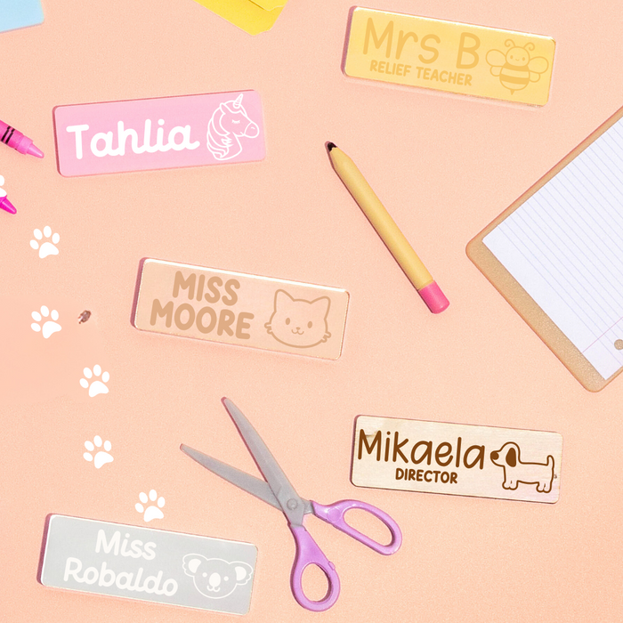 Animal Icon Name Badges