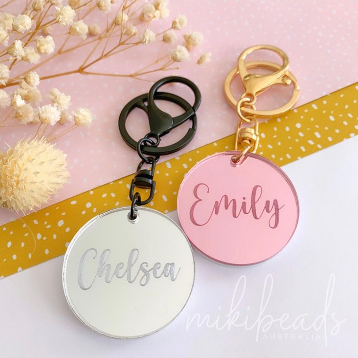 Personalised Mirror Keychain