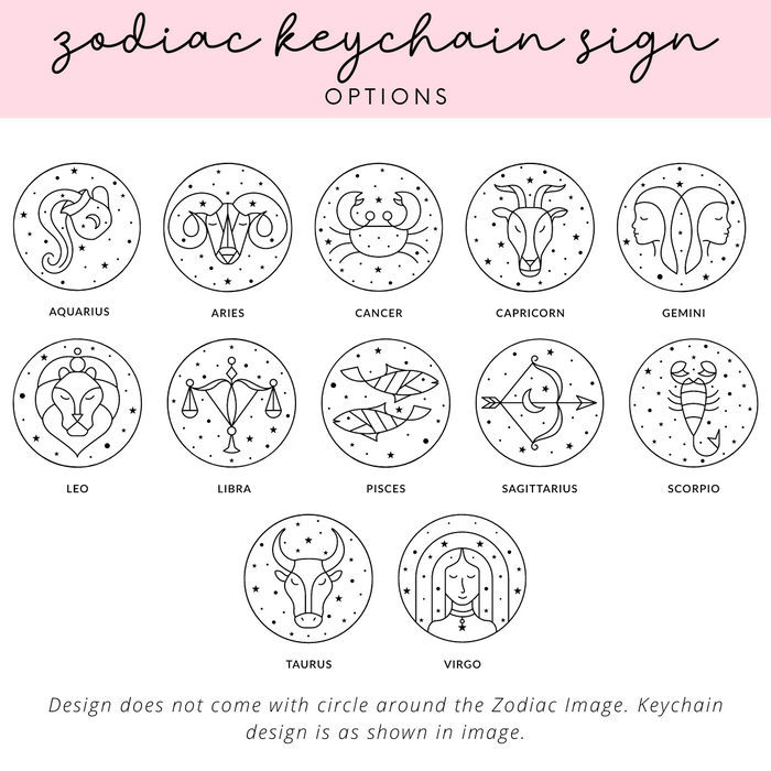Zodiac Personalised Keychains