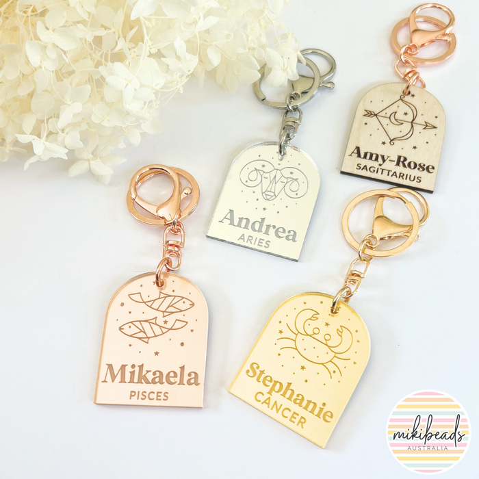 Zodiac Personalised Keychains