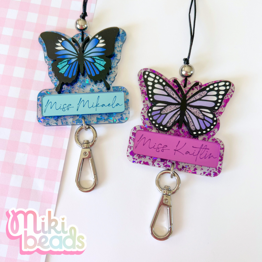 Butterfly Kisses Personalised Lanyard