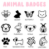Animal Icon Name Badges
