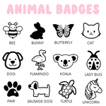 Animal Icon Name Badges