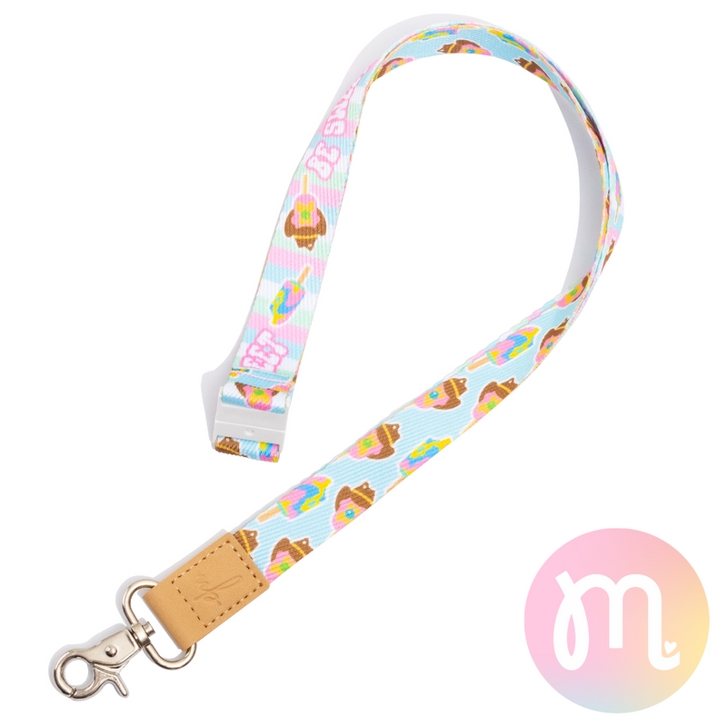Classic Ice Creams Fabric Lanyard