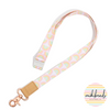 Bubblegum Rainbow Fabric Lanyard