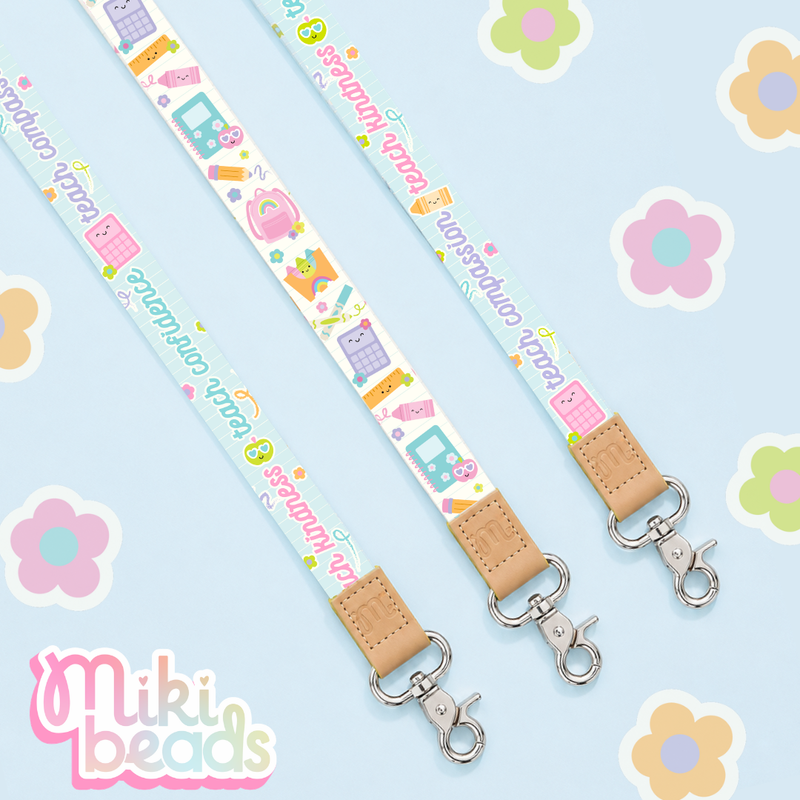 School Days Reversible Fabric Lanyard
