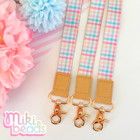 Pastel Patch Fabric Lanyard