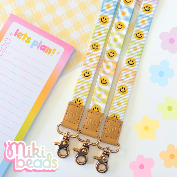 Happy Days Fabric Lanyard
