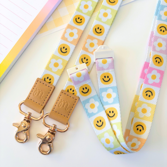 Happy Days Fabric Lanyard