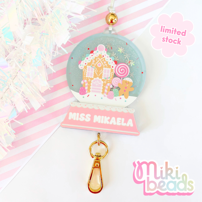 Snow Globe Personalised Lanyard