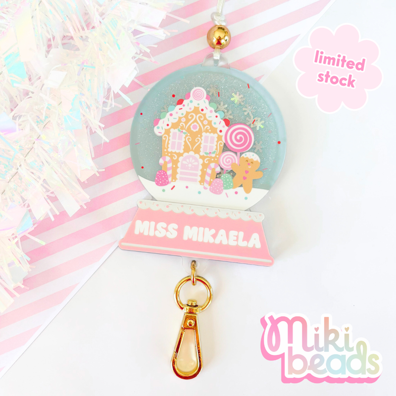 Snow Globe Personalised Lanyard