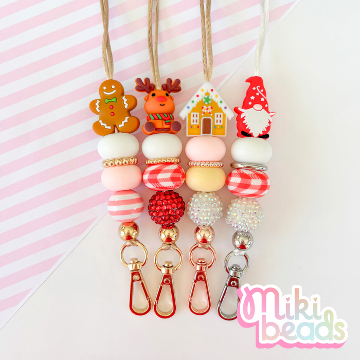 Christmas Beaded Lanyards