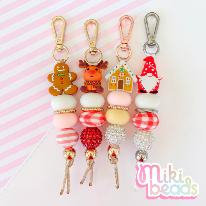 Christmas Beaded Keychains