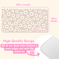 Boho Daisy Desk Mat