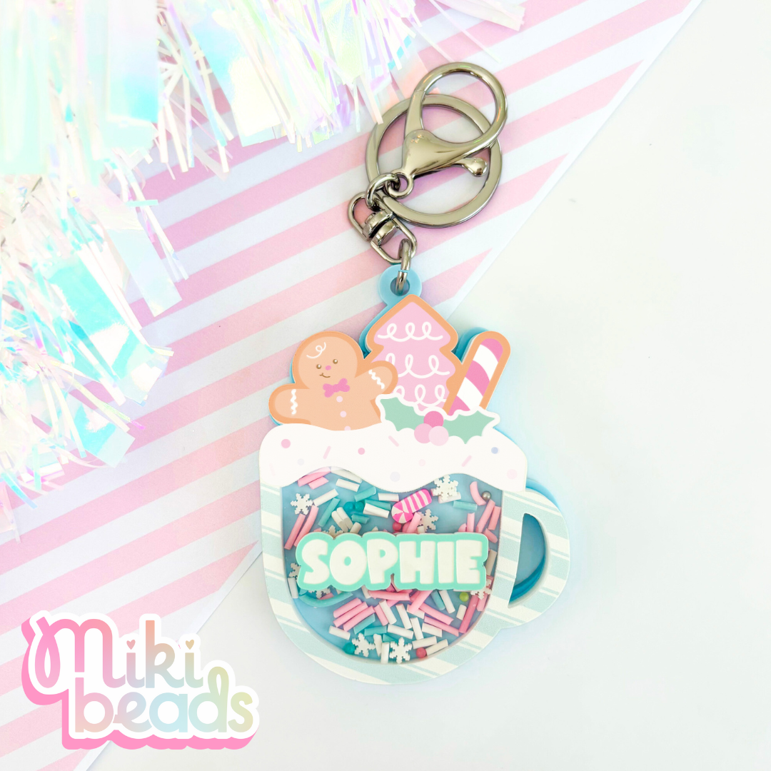 Shaker Christmas Cup Keychain