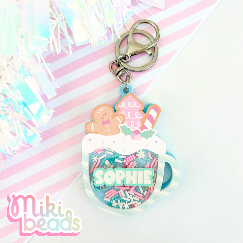 Shaker Christmas Cup Keychain
