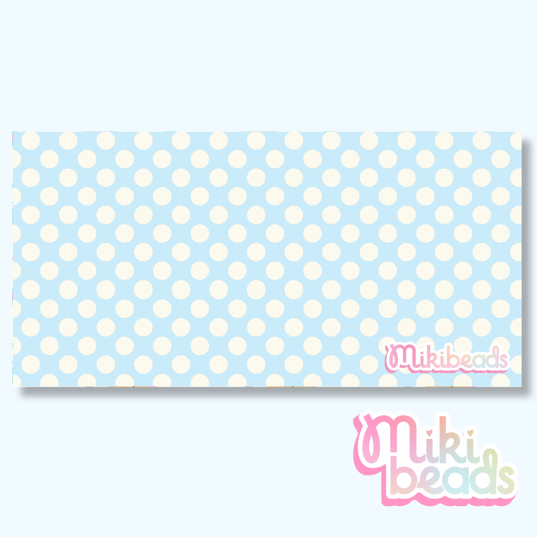 Blue Polkadot Desk Mat (Seconds)