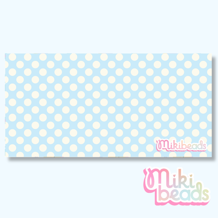 Blue Polkadot Desk Mat (Seconds)
