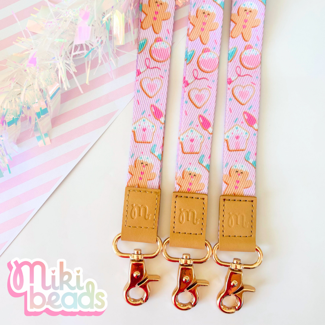 Frosted Friends Fabric Lanyard