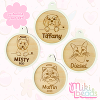 Cat & Dog Personalised Christmas Ornament
