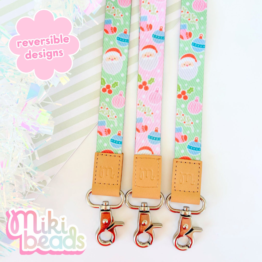 Santa Season Fabric Lanyard