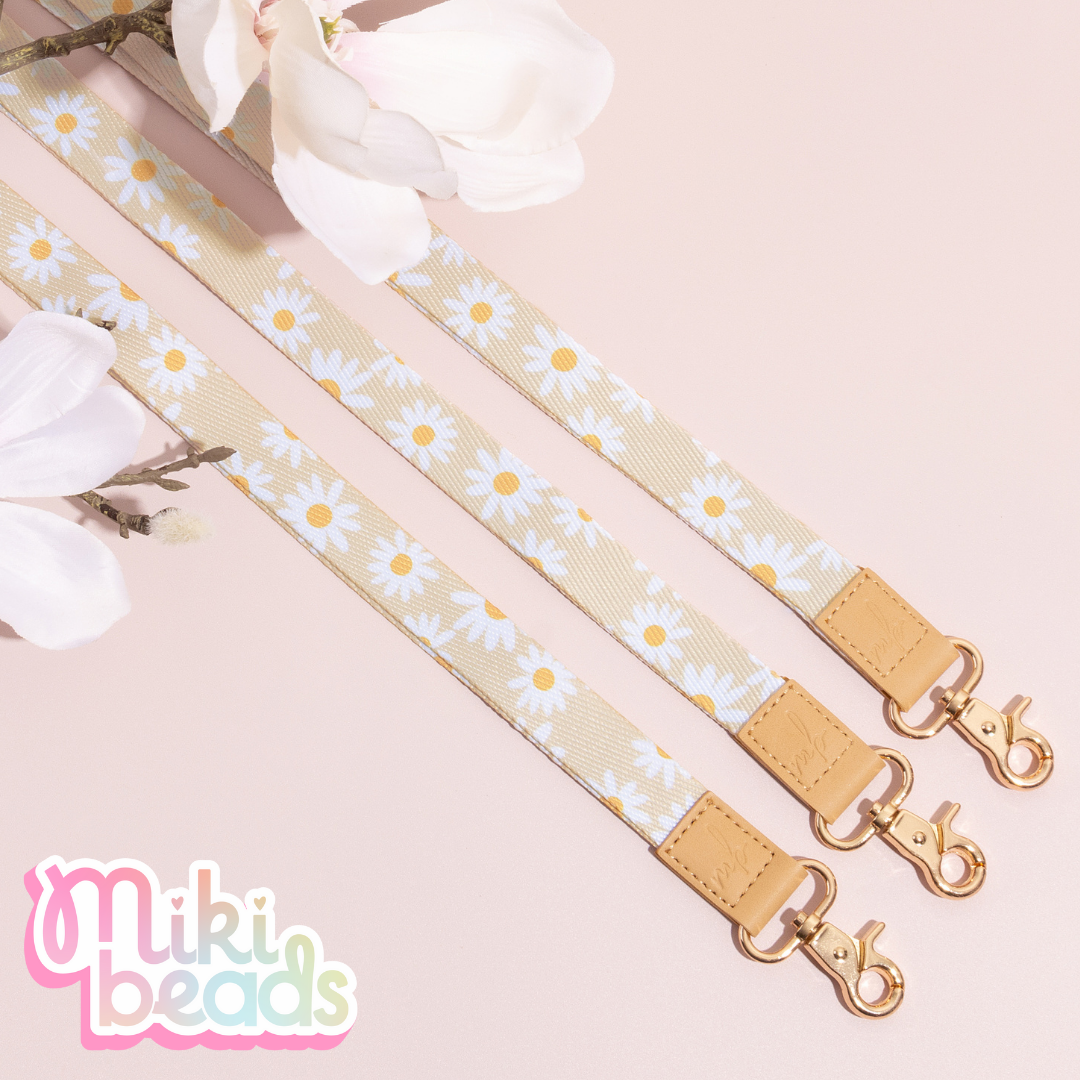 Boho Daisy Fabric Lanyard