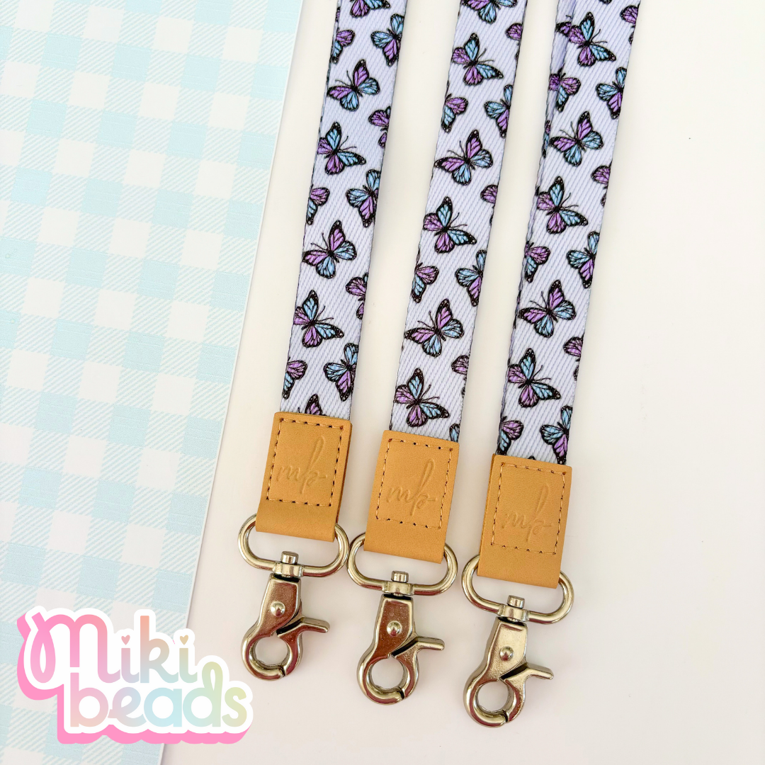 Butterfly Kisses Fabric Lanyard