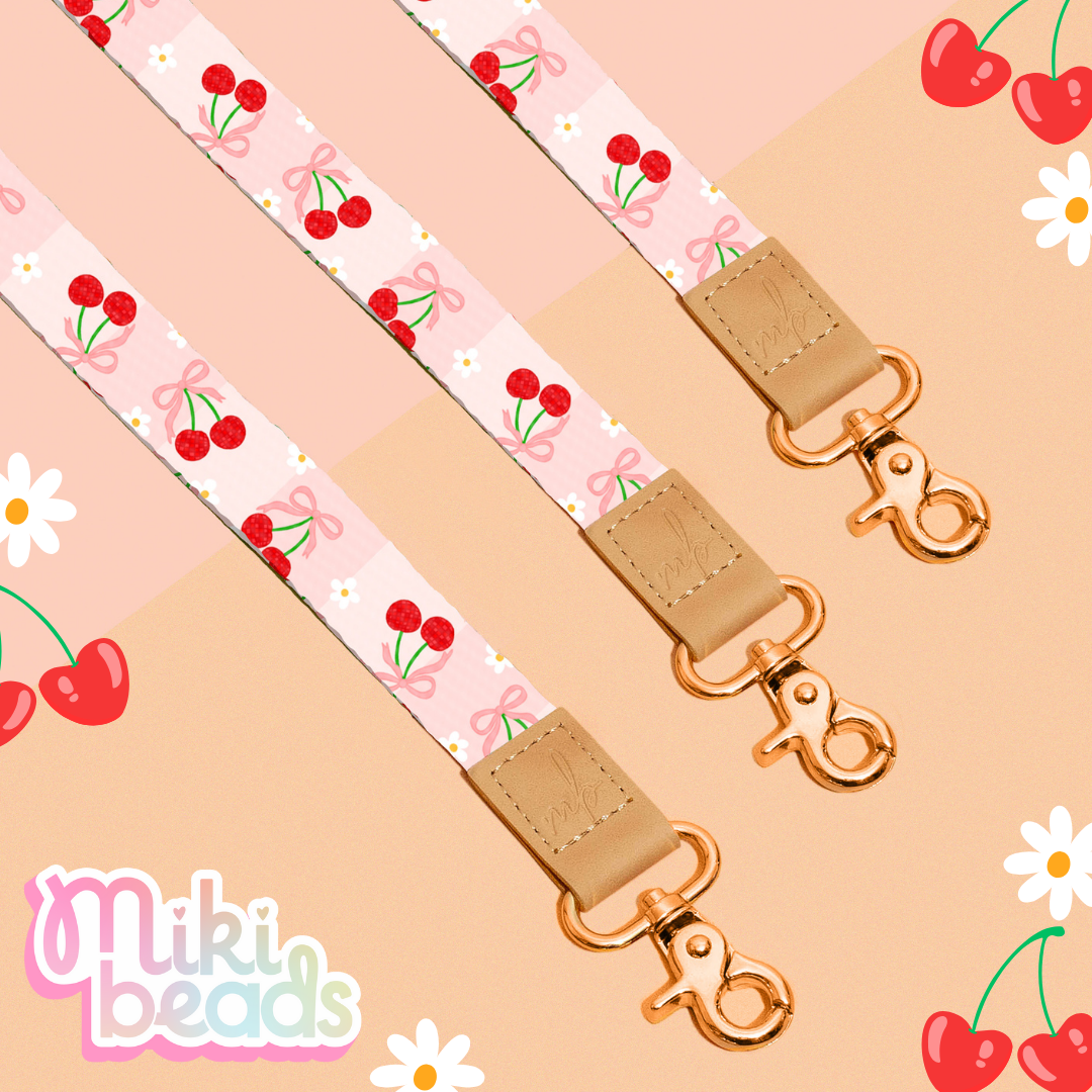 Cherry Bomb Fabric Lanyard