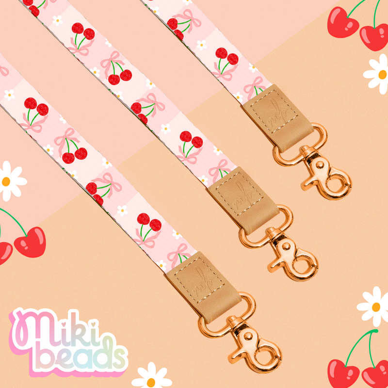 Cherry Bomb Fabric Lanyard
