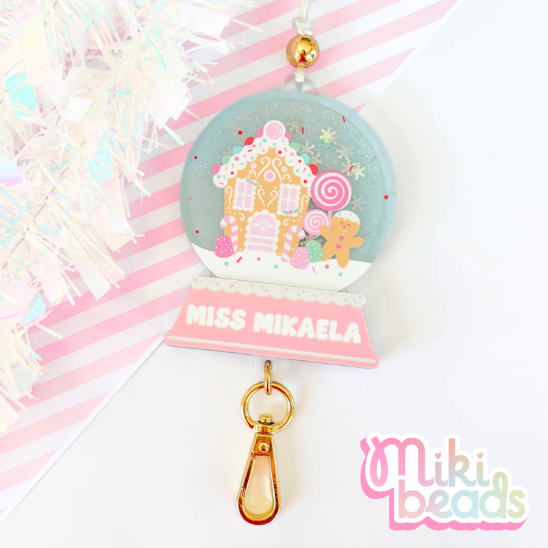 Snow Globe Personalised Lanyard