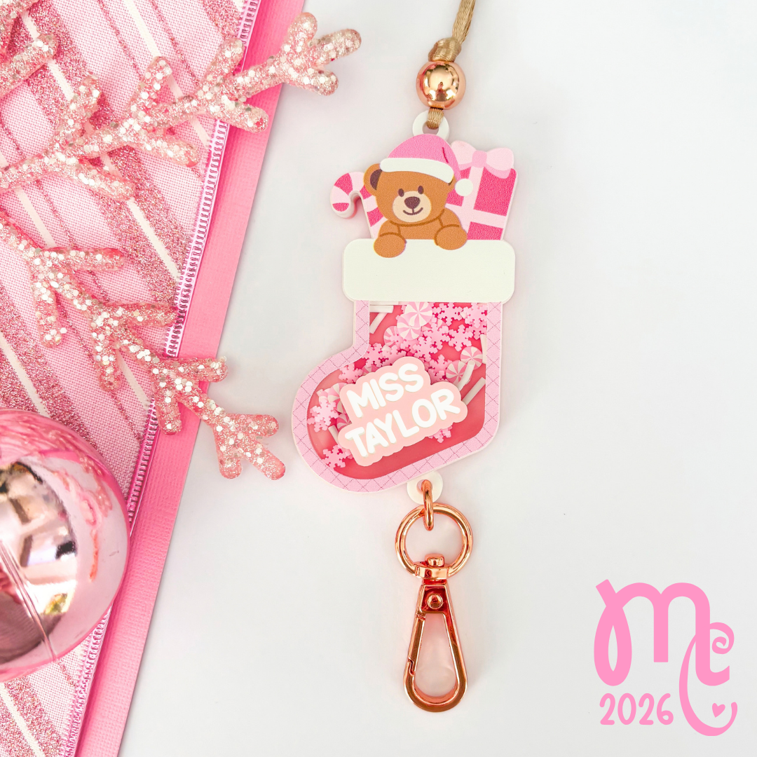 Christmas Stocking Shaker Personalised Lanyard