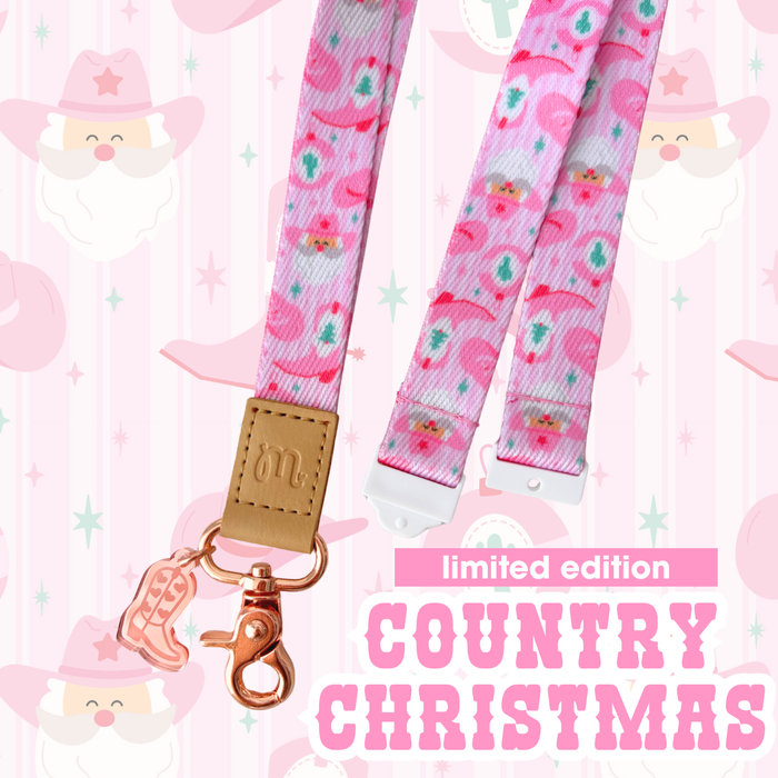 Country Christmas Fabric Lanyard