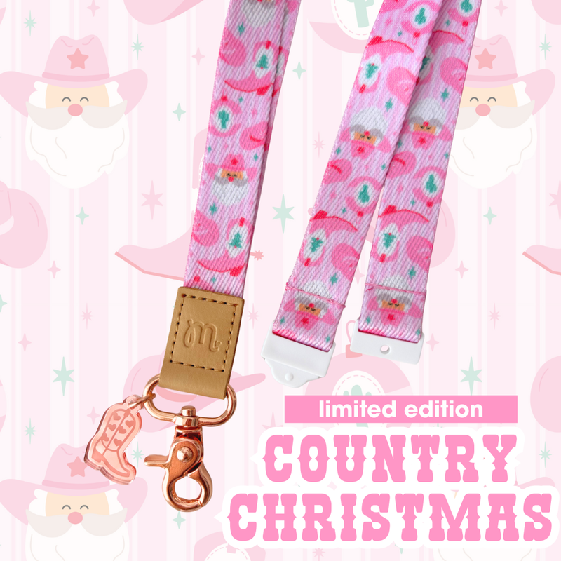 Country Christmas Fabric Lanyard