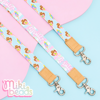 Classic Ice Creams Fabric Lanyard