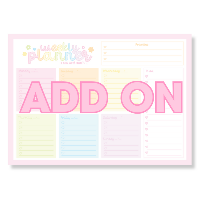 Magnetic Notepad Backing Add On