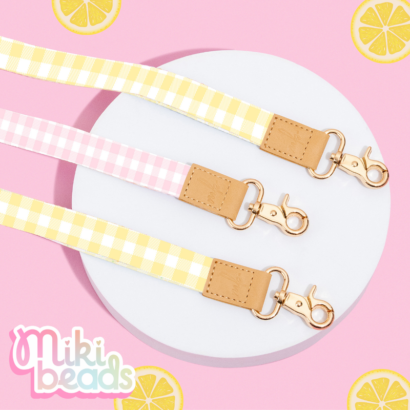 Pink Lemonade Two-Toned Fabric Lanyard