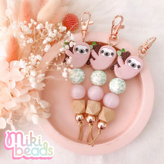 Pinky Sloth Queen Keychain