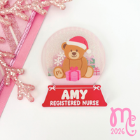 Snow Globe Name Badge