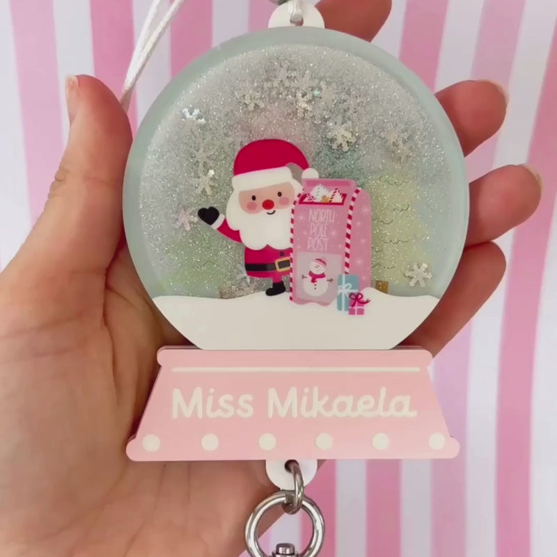 Snow Globe Personalised Lanyard