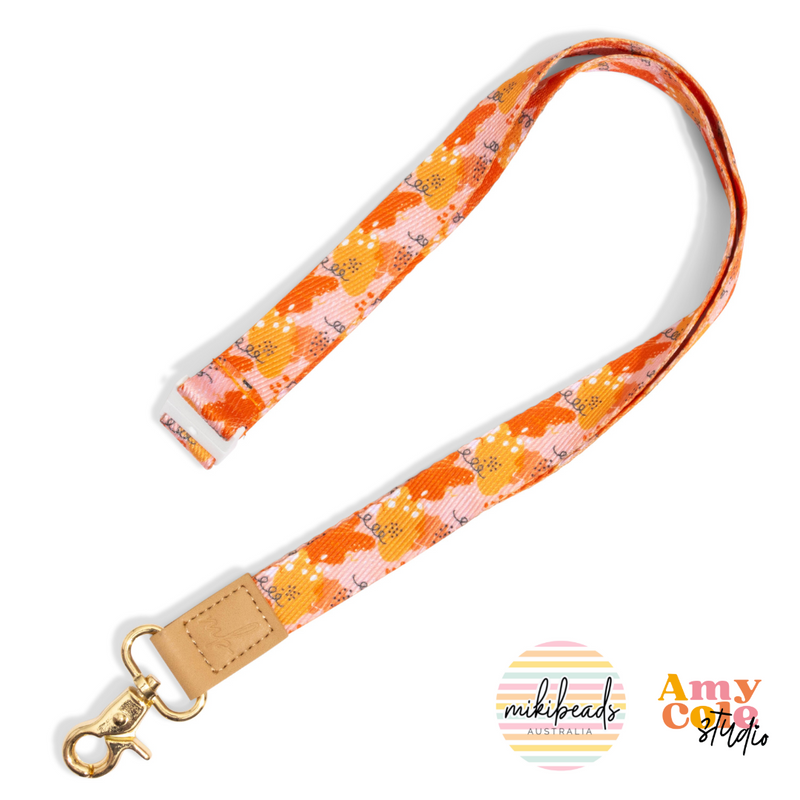 Squiggle Pop Fabric Lanyard