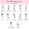 Birth Flower Keychains