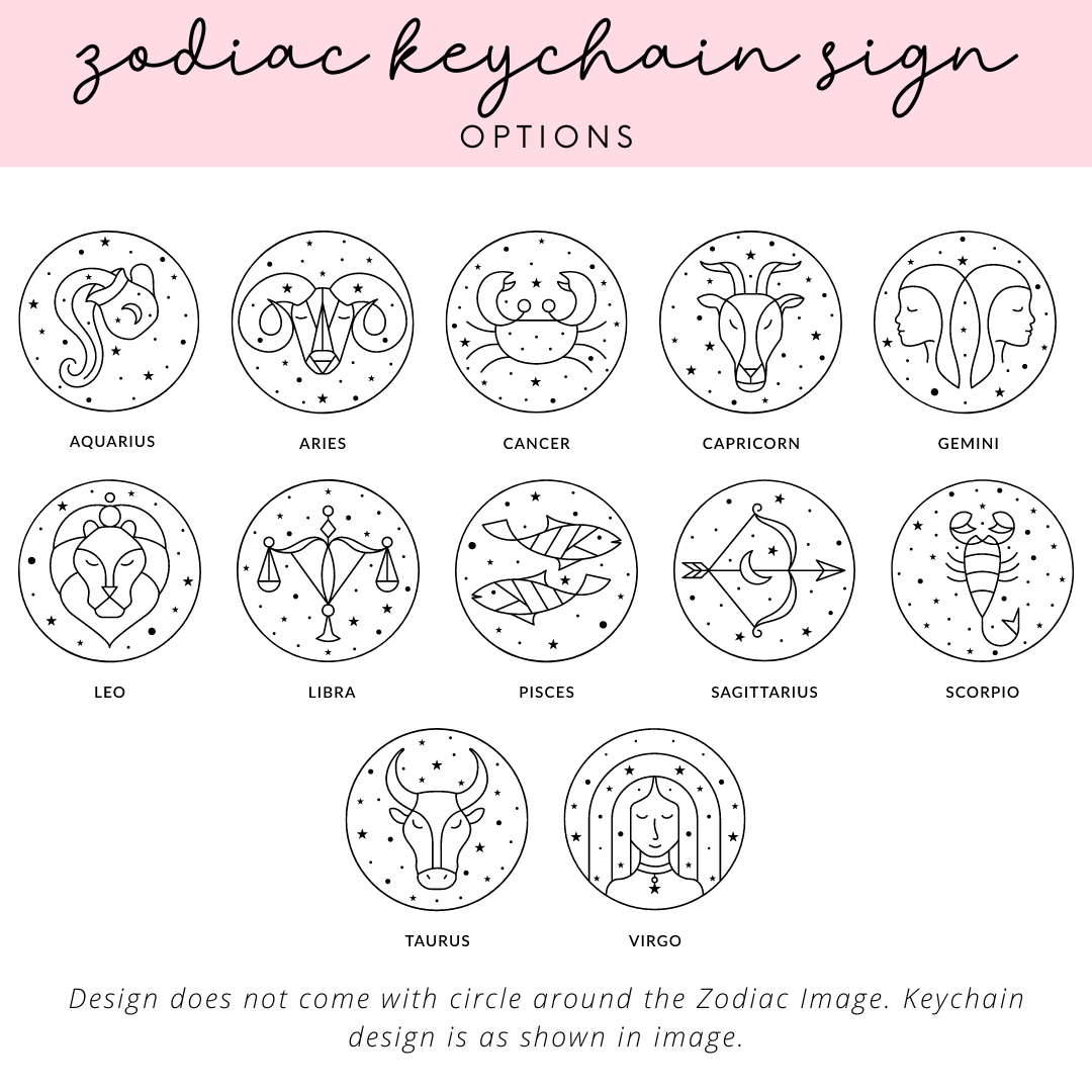 Zodiac Personalised Keychains