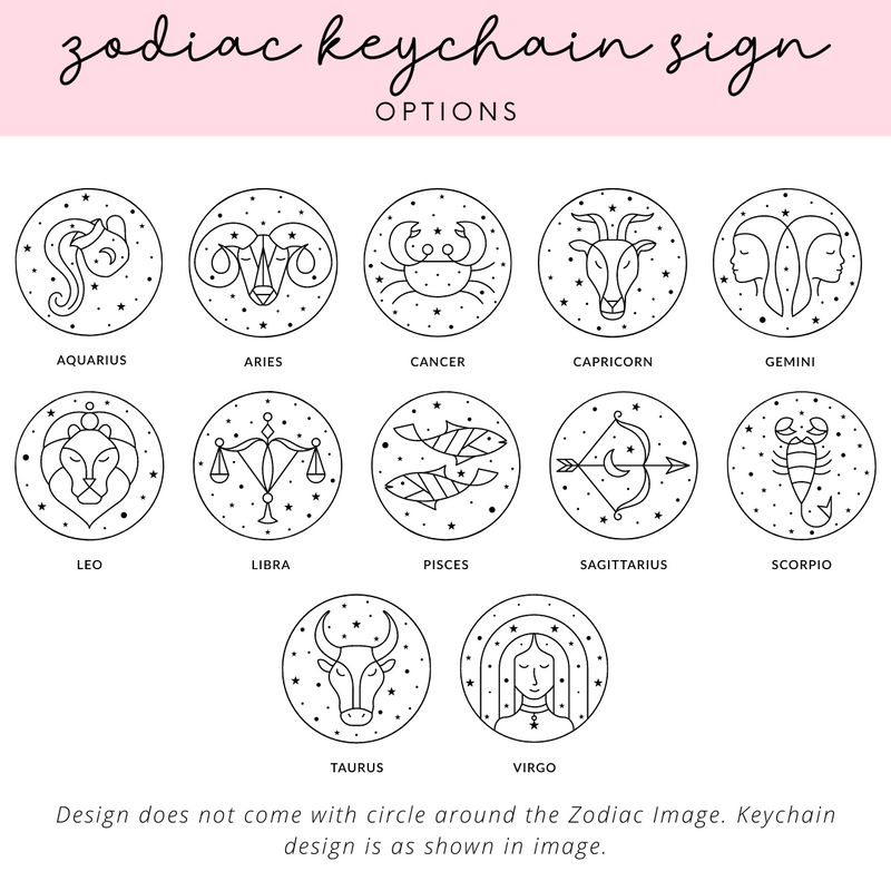 Zodiac Personalised Keychains