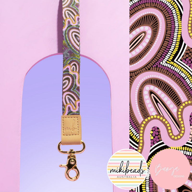 Mother is Earth (Pink) Fabric Lanyard